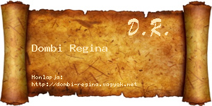 Dombi Regina névjegykártya